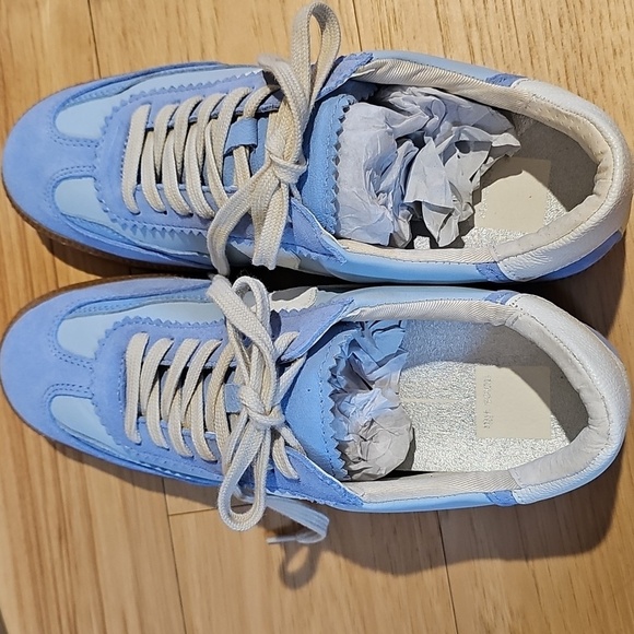 DOLCE VITA Notice Sneakers Blue Suede NEW IN BOX Size 8.5 - Picture 9 of 12